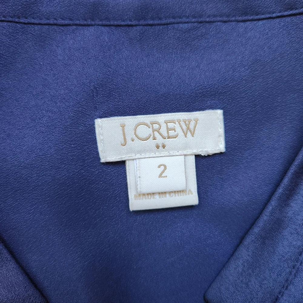 J. Crew Navy Blue Sleeveless Romper Womens 2 Shorts Summer Style C6592